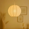 Skandynawska lampa wisząca Dana ML1805 kula tkanina biały