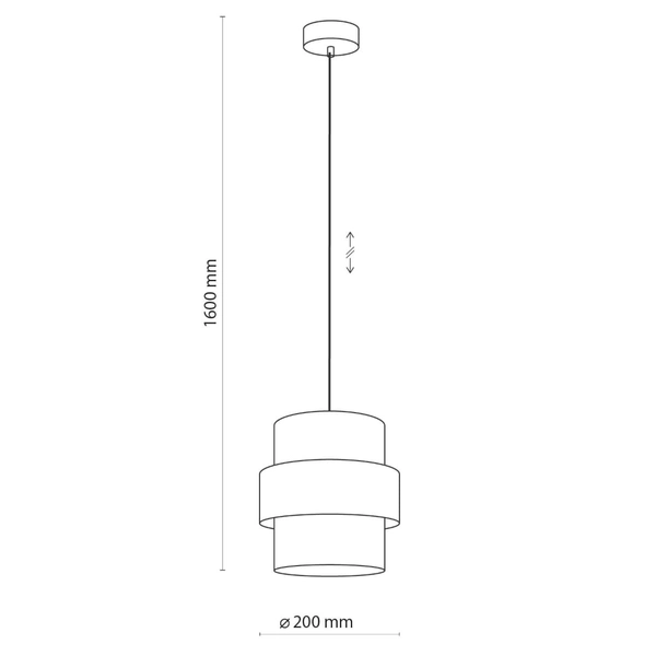 Lampa zwisająca okrągła glamour Calisto 4377 TK Lighting czarna złota