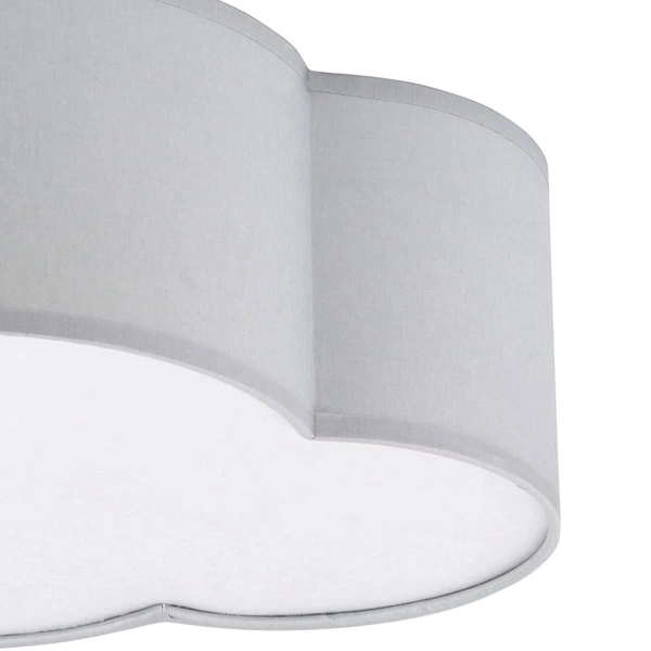 Sufitowa lampa kula Cloud 3144 TK Lighting z tkaniny metalowa biała szara