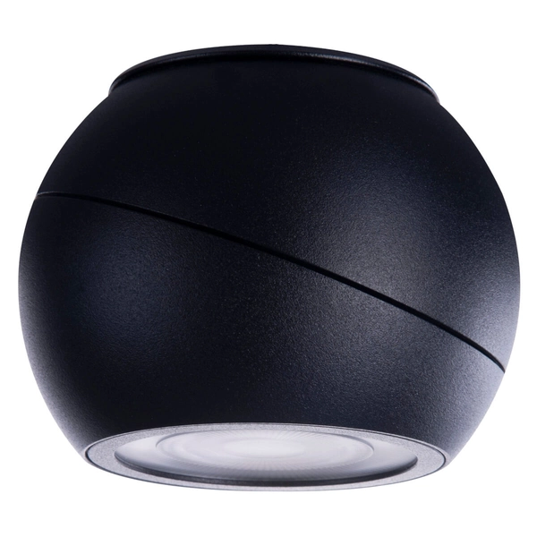 Okrągła lampa sufitowa Skye AZ4518 LED 12W 3000K do sypialni kula czarna