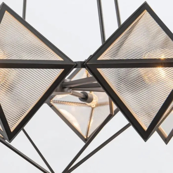 Modernistyczna wisząca lampa Cairo QN-CAIRO8-UBZ-CR szklany czarny