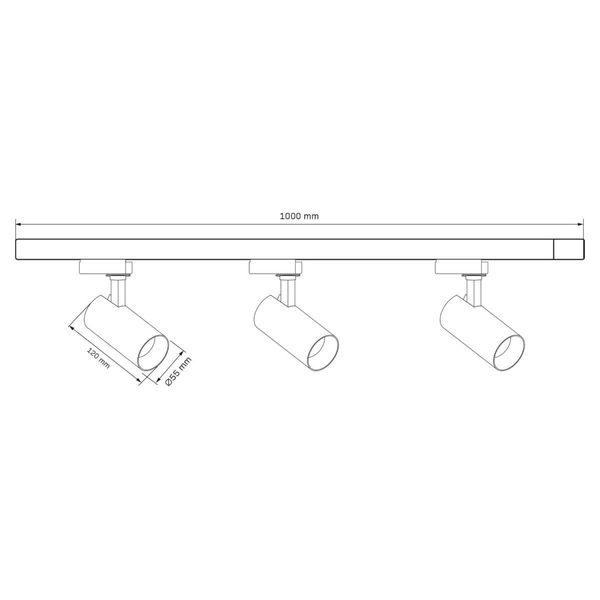 Zestaw szynowy 1-fazowy SHARK 329035 COB LED 30W 4000K tubki czarne