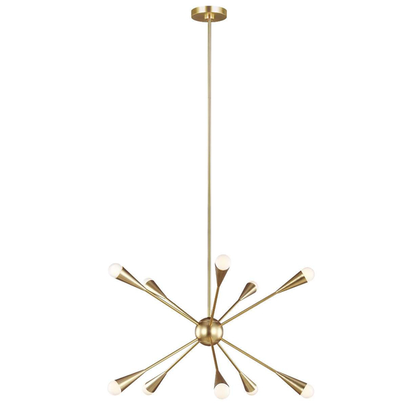 Wisząca LAMPA industrialna Jax FE-JAX10-PN Elstead FEISS industrialna OPRAWA metalowy ZWIS pająk sticks explosion nikiel polerowan
