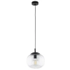 Kulista lampa wisząca VIBE 4816 do sypialni czarny przezroczysty