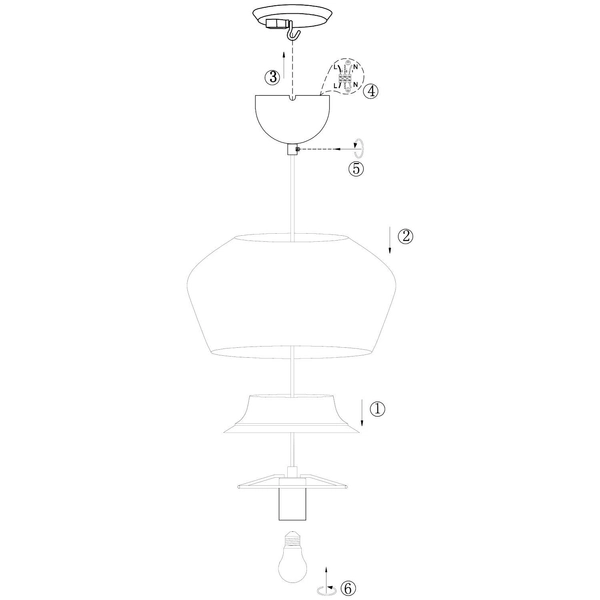 Kuchenna lampa wisząca KOM 107379 Markslojd skandynawska metalowa biała