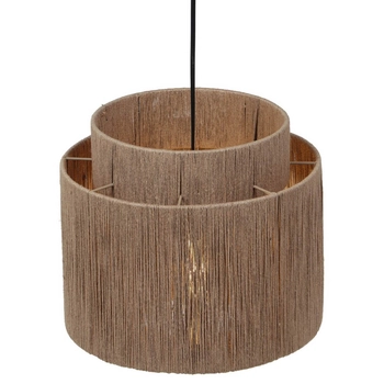 Wisząca lampa boho SMILLA 366800136 nad wyspę juta boho beżowa czarna