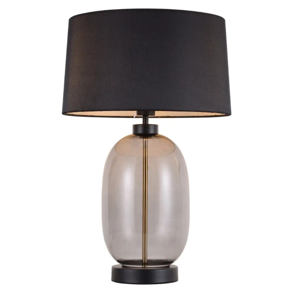 Stołowa lampa do salonu Amur LP-919/1T smoked przydymiona czarny