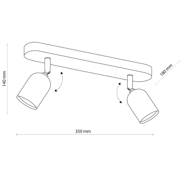Natynkowe lampy reflektorowe Top 4412 TK Lighting metalowe białe