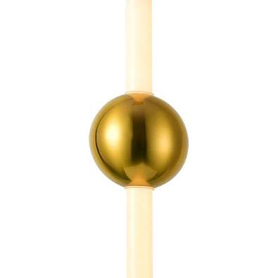 LAMPA wisząca HALLING PND-16357-CA-1 Italux szklana OPRAWA tuba zwis LED 13,3W 3000K metalowa kula miedziana biała