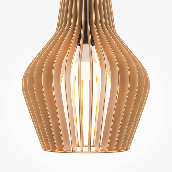Zwieszająca lampa Roots MOD191PL-01W1 japandi ekologiczna czarna beżowa