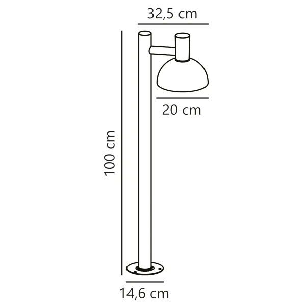 Stojąca lampa zewnętrzna Arki 2118108031 IP54 przed dom cyna