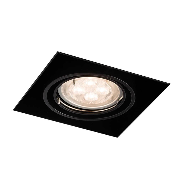 Wpuszczana LAMPA sufitowa OMURA 3301 Shilo kwadratowa OPRAWA podtynkowa metalowy wpust czarny