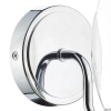 Szklana ścienna lampa do łazienki Vestry VES0750 wazon IP44 chrom