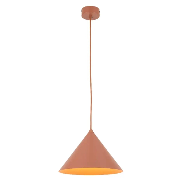 Minimalistyczna wisząca lampa Cono 6632 stożkowa pomarańczowy