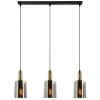 Wisząca lampa loft 2021/3 BL 2RG nad łóżko czarna złota