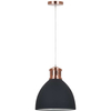 LAMPA wisząca LOLA MD-HN8100-BK+RC Italux industrialna OPRAWA metalowy ZWIS loft kopuła grafitowa