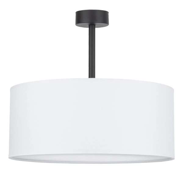Sypialniana lampa sufitowa Rondo 4243 TK Lighting okrągła z tkaniny biała