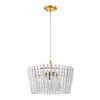 Wisząca lampa Bach P0547-05H-F9AC Zumaline szklana przezroczysty złoty