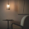Szklana wisząca lampa Slendore ABR-LWS-C-SLN do sypialni szara