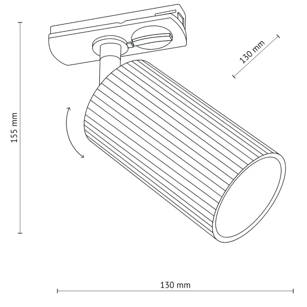 Szynowa lampa jednofazowa Tracer Tune 16145 tubka brązowy
