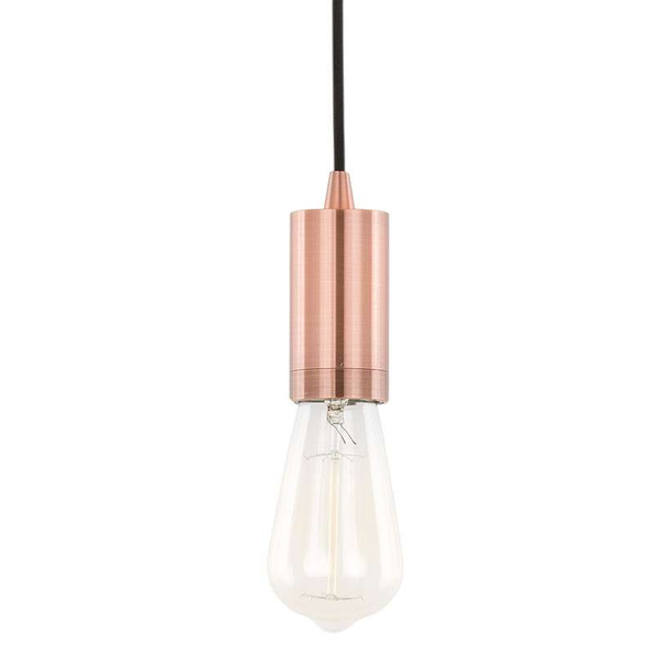 Industrialny kabel wiszący MODERNA DS-M-038 RED COPPER Italux metalowa OPRAWKA przewód ZWIS miedziany