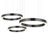 Wisząca lampa CIRCLE ST-8848-60+80+100 black LED 112W 3000K czarny