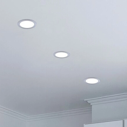 Wpust LAMPA sufitowa LOIS 5585 Rabalux okrągła OPRAWA podtynkowa LED 12W 4000K do łazienki IP44 chrom