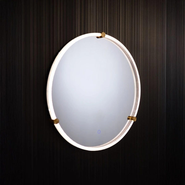 Nowoczesne lustro podświetlane D2532 LED 24W 3000-6000K IP44 przezroczyste