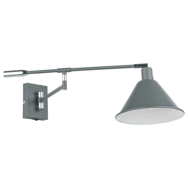 Industrialna LAMPA ścienna TRINITY MB-402721-IT BL Italux metalowa OPRAWA na wysięgniku loft czarna