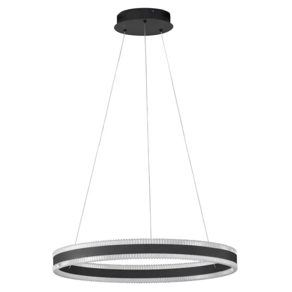 Wisząca lampa pierścieniowa do salonu DONTERIO LE45400 LED 46W 3000K czarna