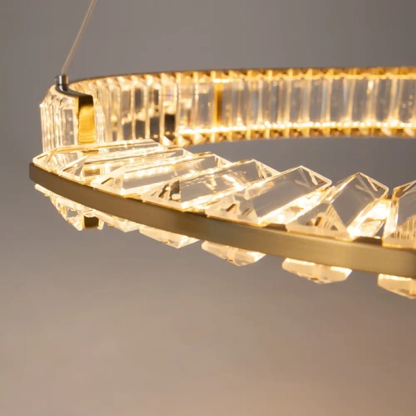 Pierścieniowa wisząca lampa Krone P097PL-L36BS3K1 LED 36W 3000K mosiądz