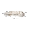 Sofa 3-osobowa do salonu S5135 WHITE CHENILLE Richmond Interiors szenilowa biała