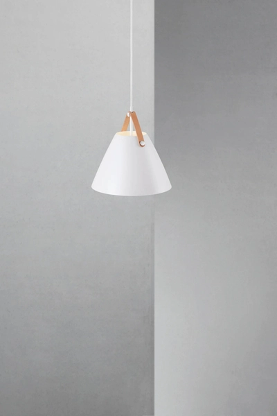 Minimalistyczna lampa wisząca Strap 84333001 Nordlux biała