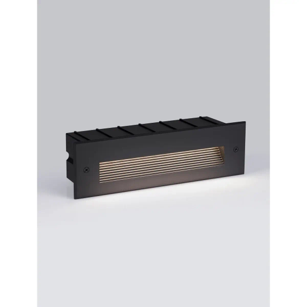 Podtynkowa zewnętrzna lampa ścienna CENDILO LE75318 LED 7W 3000K IP65 czarna