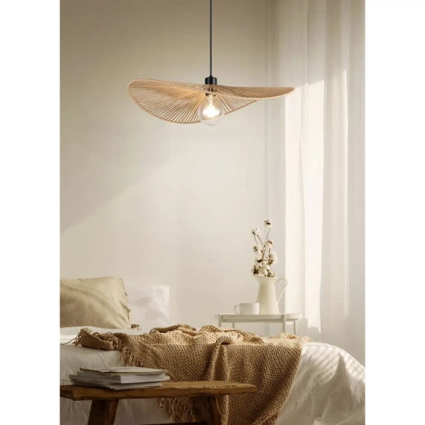 Ekologiczna lampa wisząca nad stół LAURINE R36161026 czarny brązowy