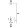 LAMPA wisząca ZIMBA P0301 Maxlight szklana OPRAWA skandynawski zwis przydymiony