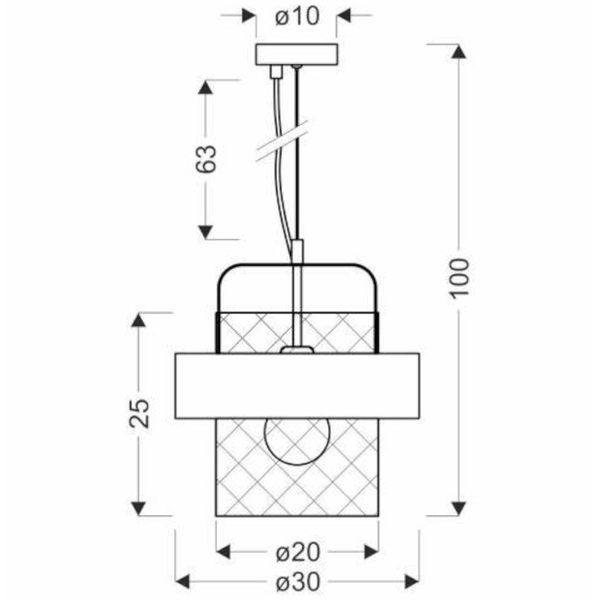 Loftowa lampa wisząca FIBA 31-78490 metalowa ażurowy tuba czarna miedziana