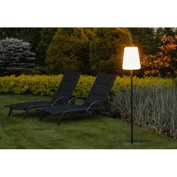 Lampa podłogowa Patio 10105 z włącznikiem grafitowa biała