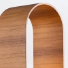 Owalna lampa stołowa Sfera QN-SFERA-TL-L-TEAK kula na komodę brązowy biały