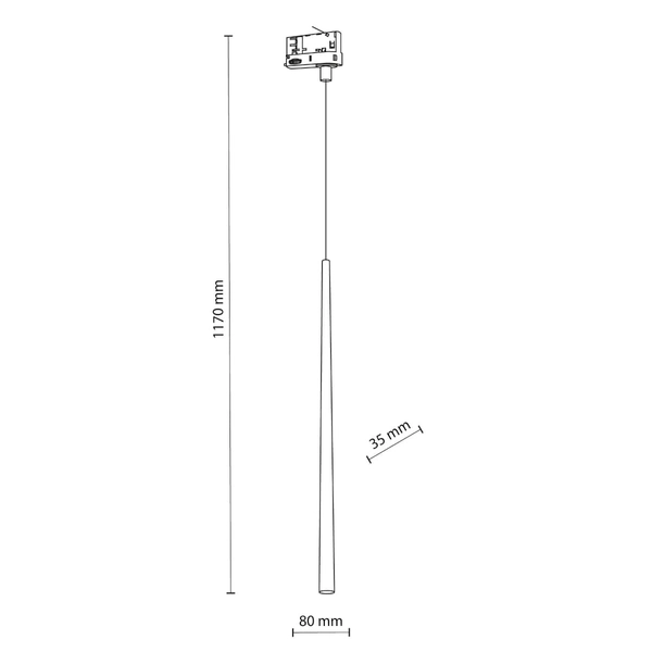 Sopel lampa wisząca szynowa trójobwodowa Tracer 6029 TK Lighting złota