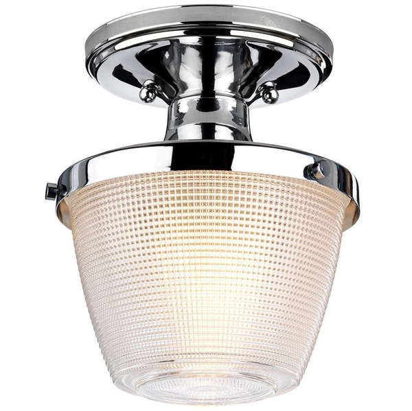 LAMPA sufitowa QZ-DUBLIN-SF-PC Elstead QUOIZEL szklana OPRAWA łazienkowa IP44 chrom