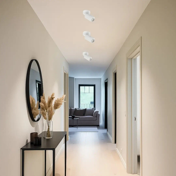 Minimalistyczna podsufitowa lampa Yorli 73085 tubki cylinder biały