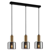 Kuchenna lampa wisząca Santia PND-65342-3-BRO+SG kaskada nad stół miedziana przydymiona