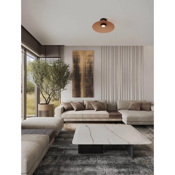 Plafon do kuchni PECA LE44278 LED 12W 3000K kopuła brązowy czarny