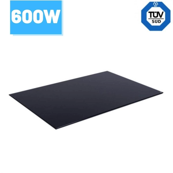 Panelowy grzejnik podczerwień PG600 promiennik 60x90cm 600W 11 - 15m2 czarny