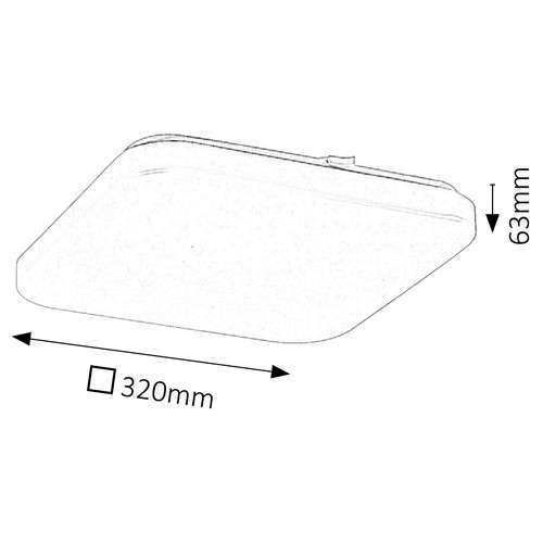 Plafon LAMPA sufitowa ROB 3344 Rabalux kwadratowa OPRAWA LED 32W 3000K biały