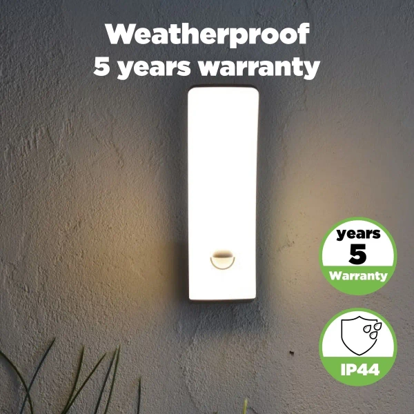 Elewacyjna lampa z czujnikiem KILO 5203902335 LED 11,5W 3000K IP44 szara