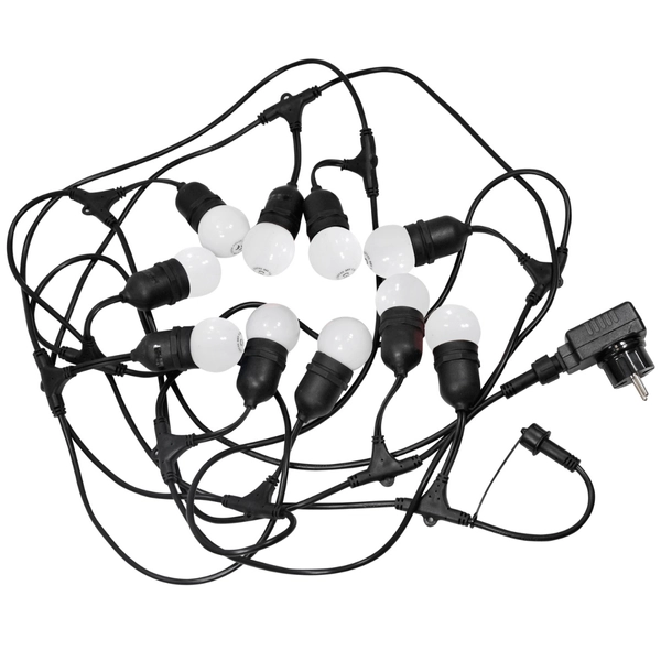 Girlanda do dekoracji z mlecznymi żarówkami 10 LED 5,6m IP44 ciepła