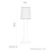 Nowoczesna lampa stojąca Carmen LUMCR165WLNW King Home IP54 na taras biała