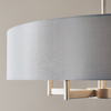 Abażurowy żyrandol L&-181002 Light& na łańcuchu nikiel szary